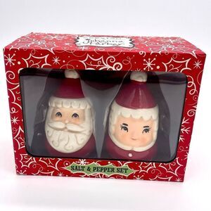 𝅺JOHANNA PARKER Santa Claus and Mrs Claus Salt and Pepper Shakers